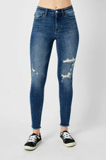 Judy Blue Full SizeHigh Waist Distressed Skinny Jeans