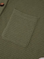 Textured Knit Button Detail Top