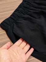 Elastic Waist Pants with Pockets