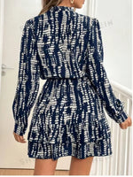 Ruffled Hem Long Sleeve Mini Dress