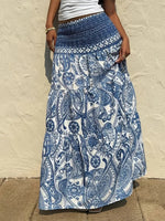 Paisley Print Maxi Skirt