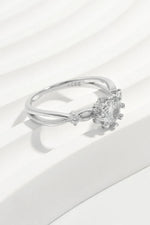 925 Sterling Silver Inlaid Zircon Ring