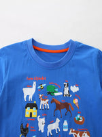 Children's Farm Alphabet T-Shirt and Dinosaur Adventure Pants Set