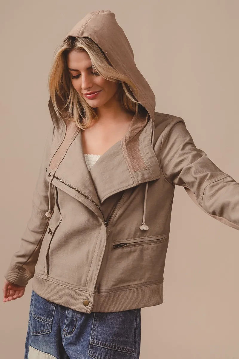 BiBi Textured Woven Rider Jacket