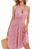 Printed Halter Neck Dress