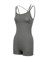 Double Spaghetti Strap Active Romper