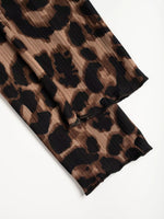 Leopard Print Button-Down Top