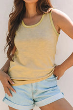 Round Neck Wide Strap Tank