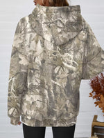 Printed Kangaroo Pocket Oversized Hoodie