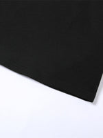 Letter Embroidered Cropped T-Shirt