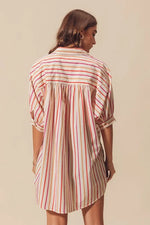 SO ME Multicolored Stripe Button Down Shirt