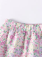 Children's Floral Unicorn Top and Shorts Set