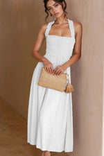 Crisscross Smocked Wide Strap Dress