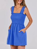 Smocked Square Neck Summer Romper