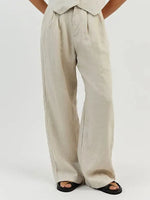 Full Size V-Neck Vest and Wide Leg Pants Set Plus Size