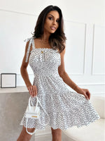 Polka Dot Square Neck Mini Cami Dress