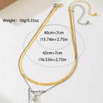 2 Piece Minimalist Design Chain Pendant Necklace