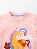 Children's Unicorn Graphic Short Sleeve T-Shirt
