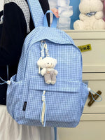 Casual Plaid Backpack Bag