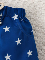 Children's Patriotic USA Tee & Star Print Shorts Set