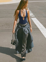 Cutout Ribbed Tank Top