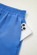 Casual Elastic Waist Flowy Shorts