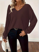 Full Size Ribbed Knit Backless Bow T-Shirt Plus Size