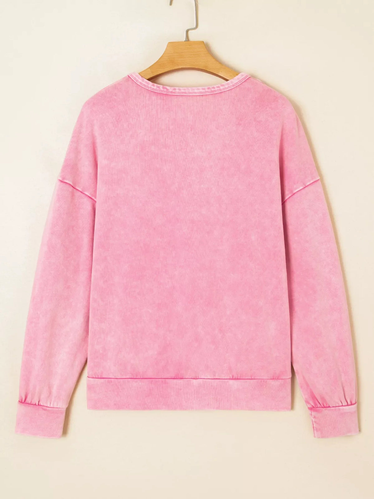 Mineral Wash Bow Patchwork Sweatshirt