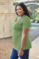 Basic Bae Bamboo Full SizeV-Neck Short Sleeve T-Shirt