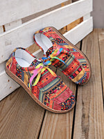 Printed Lace Up Sneakers