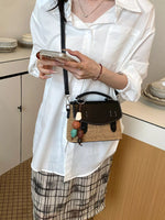 Two-Tone Woven Crossbody Bag