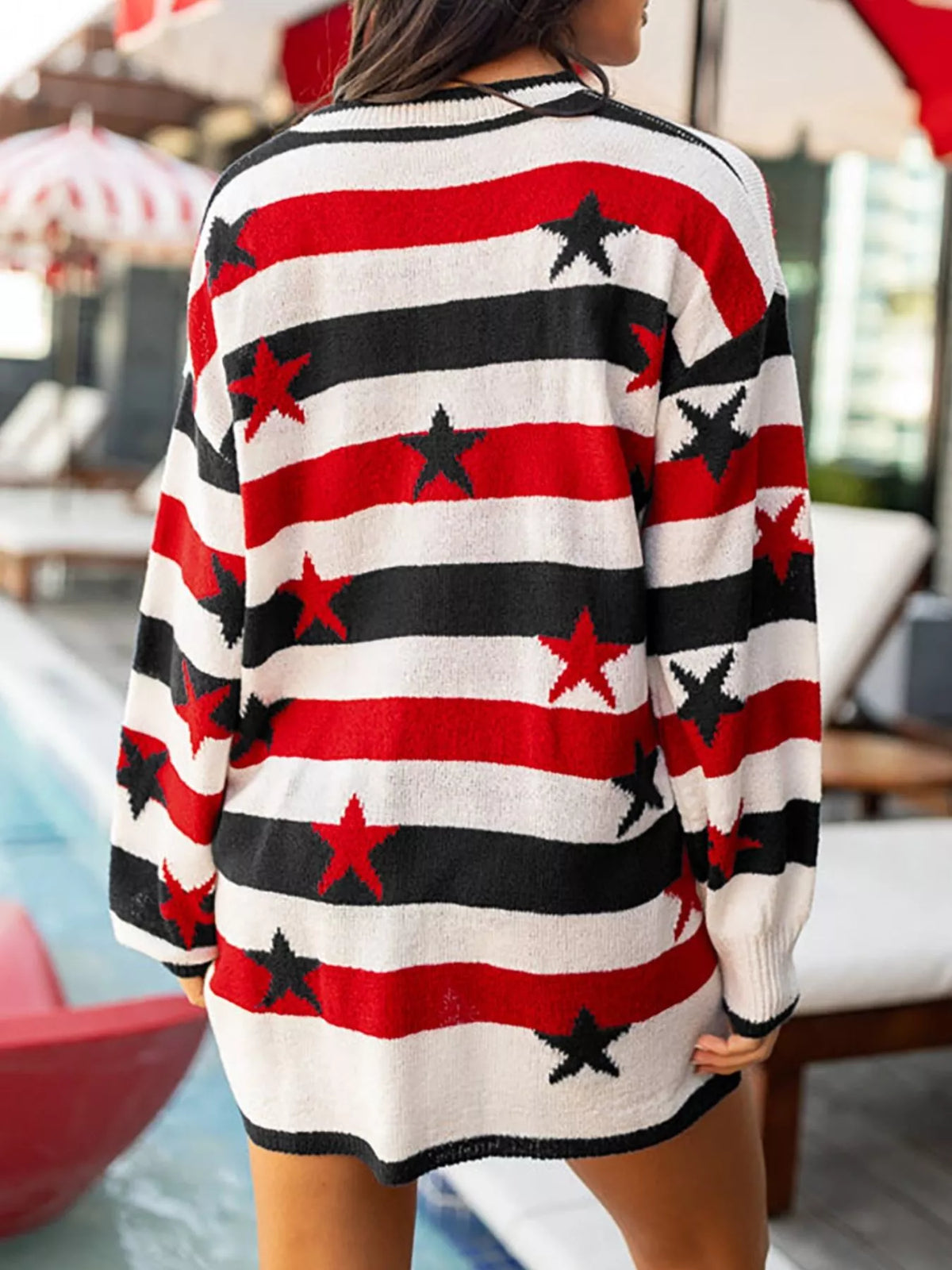 Stars and Stripes Long Sleeve Sweater