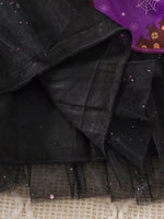 Children's Halloween Hooded Cape and Printed Dress Witch Costume Set