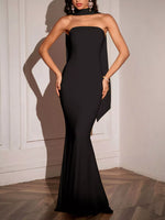 Tube Mermaid Maxi Dress with Scarf Detail