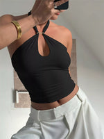 Halter Neck Cami with Keyhole Detail