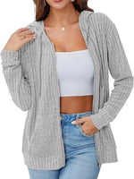 Ribbed Zip Up Hooded Outerwear