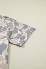 Casual Camo Print T-Shirt & Shorts Set
