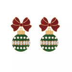 Bowknot Christmas Drop Earrings