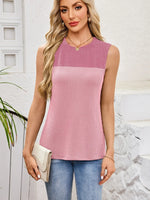 Textured Round Neck Tank