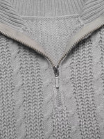 Cable Knit Half Zip Sweater