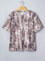 Camouflage Woodland Print Drop Shoulder Tunic Tee