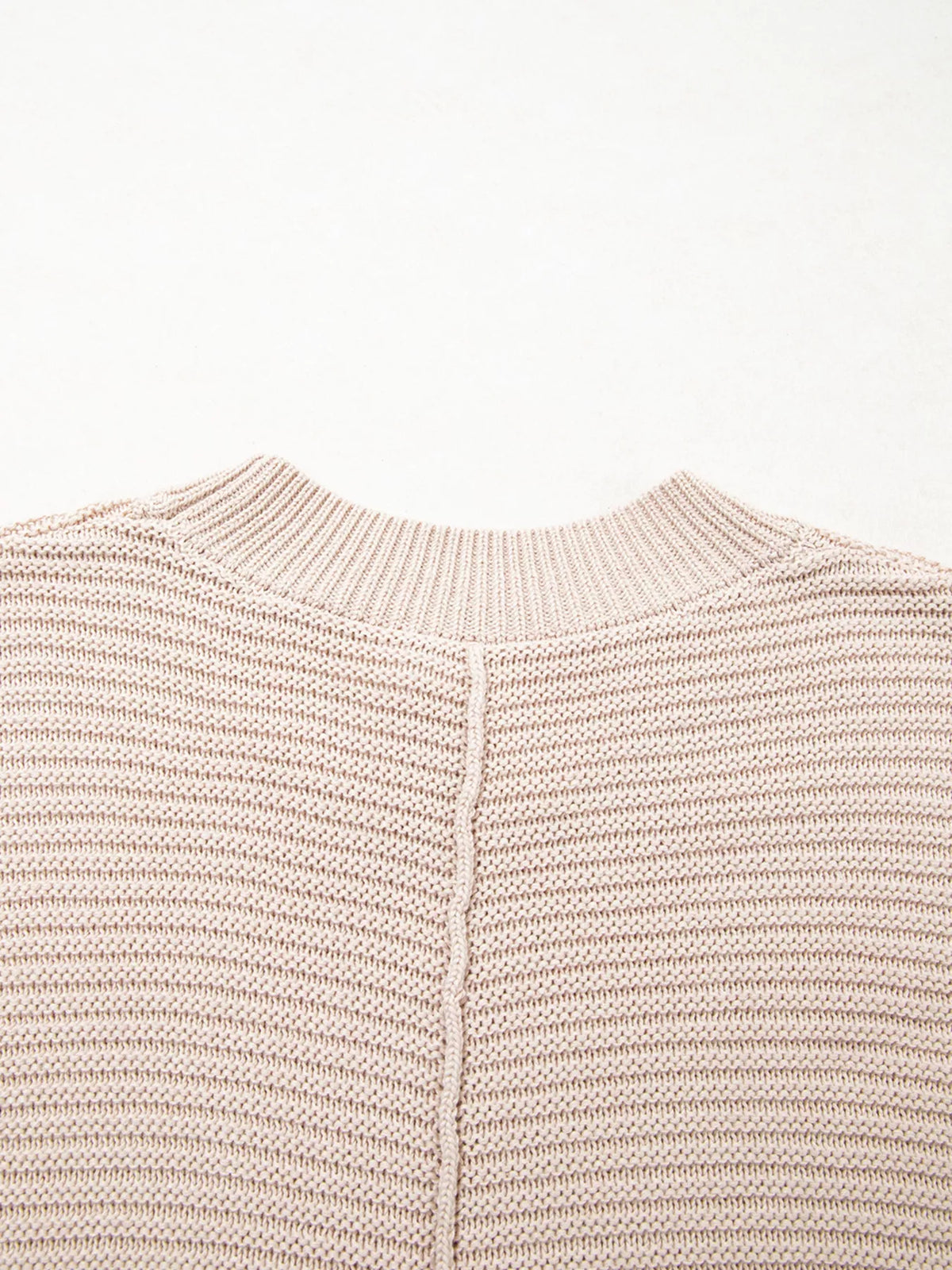 Texture Knitted Dropped Shoulder Sweater