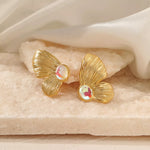 18K Gold-PlatedButterfly Wing Earrings