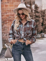 Plaid Button-Down Long Sleeve Shirt