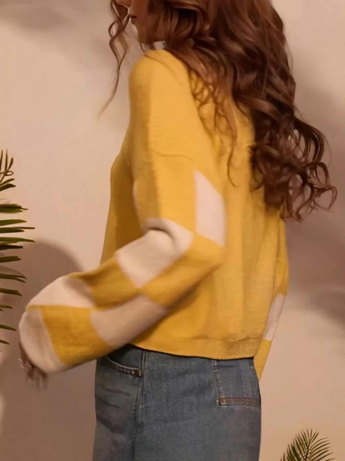 Color Block Long Sleeve Sweater