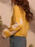 Color Block Long Sleeve Sweater
