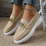 Round Toe Platform Slip-Ons