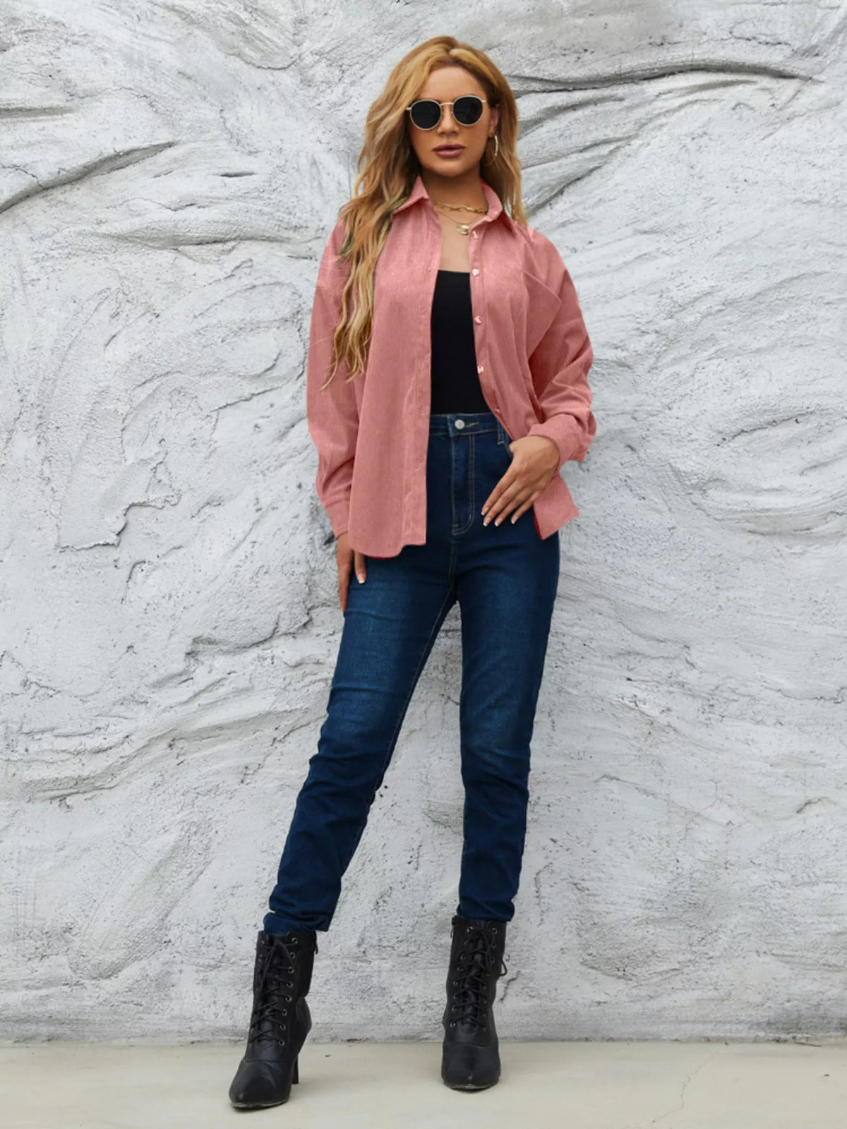 Corduroy Button-Up Shirt