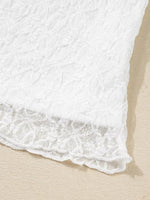 Sheer Lace Long Sleeve Slim Henley Top