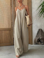 Sleeveless Wide Leg Casual Jumpsuit